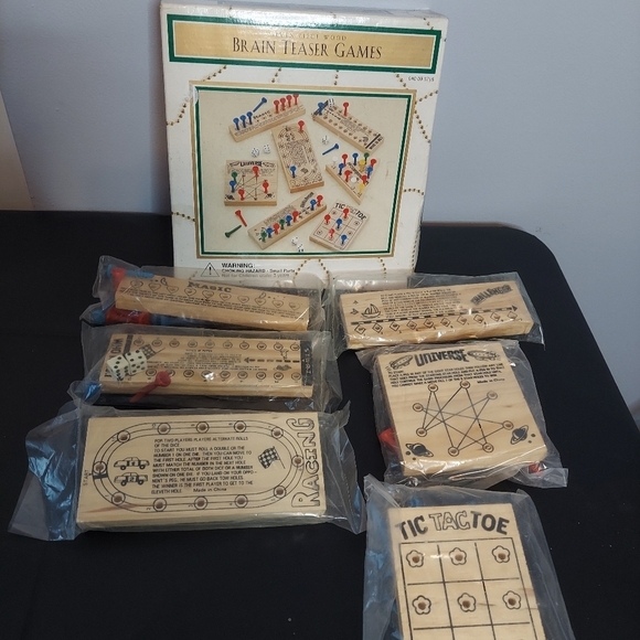 1997 Dayton Hudson Wood Brain Teaser Games - Picture 1 of 15